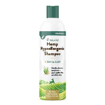 NaturVet Hemp Oat & Aloe Hypoallergenic Shampoo for Dogs, 16 fl oz